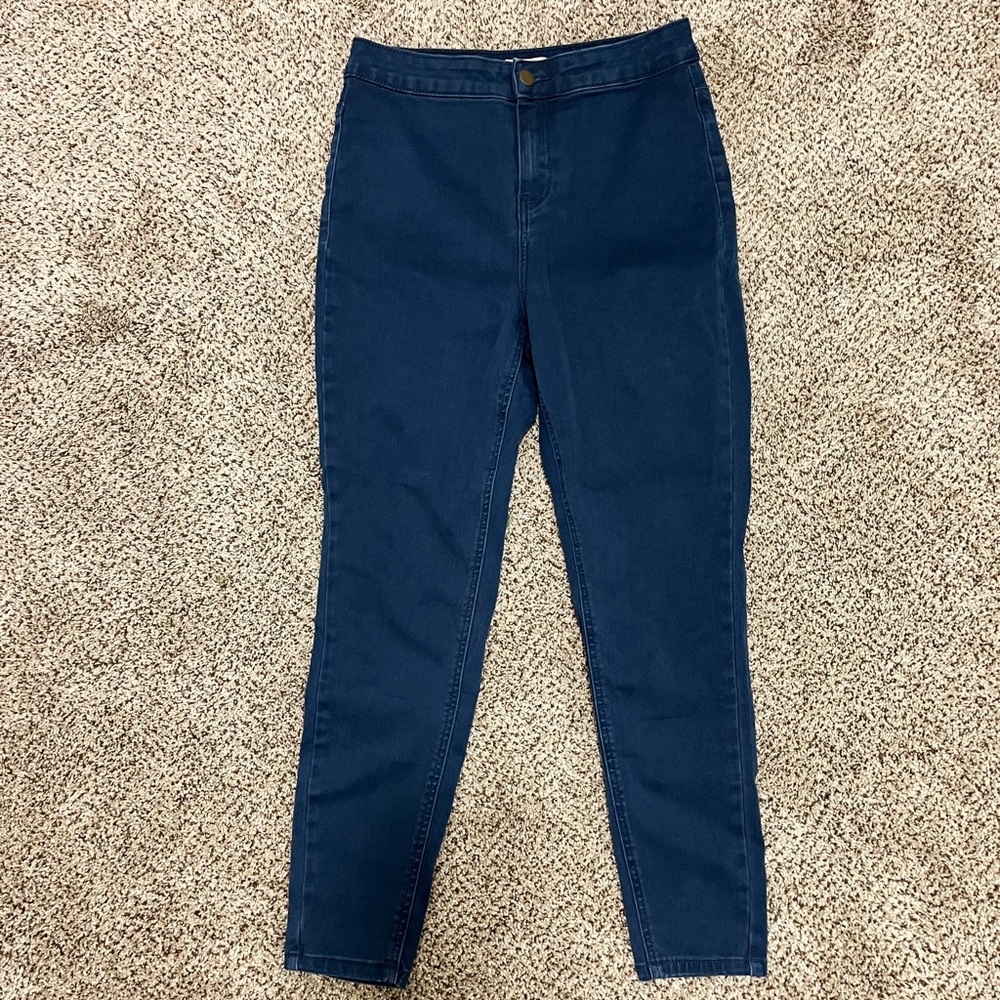 Tu Women’s Petite Dark Blue High-Waisted Jeans